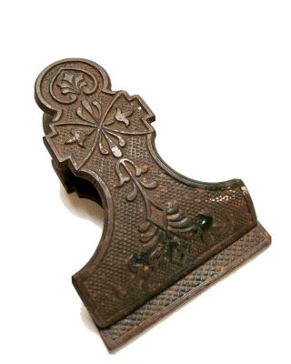 Antique Victorian Ornate Cast Iron Letter Paper Clip Patented 1872 Home Decor
