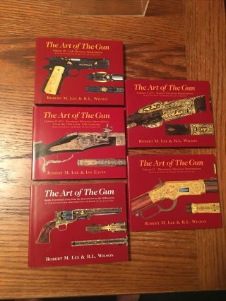 The Art Of The Gun 5 Book Set By Robert Lee & R L Wilson.  Rare Find