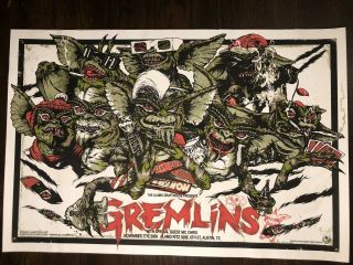 Gremlins Mondo Poster By Rhys Cooper Rare Limited Edition Screen Print