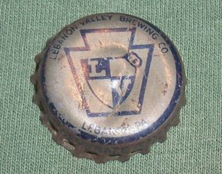 Lebanon Valley Beer Pa Tax Cork Bottle Cap - Rare - Lv1,  Pa.