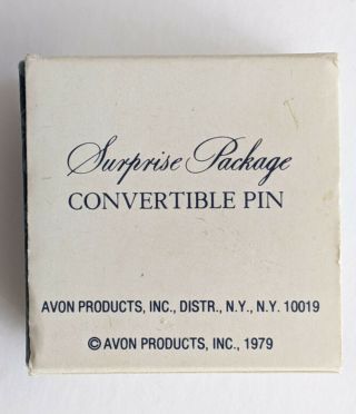 RARE 1979 Avon Surprise Package Convertible Christmas Pin Set W Box 2