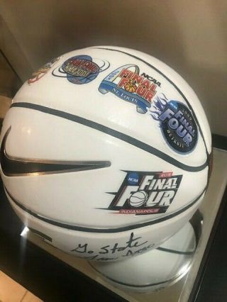 Rare Final Four Logos Autographed Msu Michigan State Tom Izzo Signed Basketball