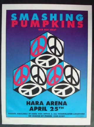 Smashing Pumpkins Ohio 1994 Concert Poster Silkscreen Getz Rare