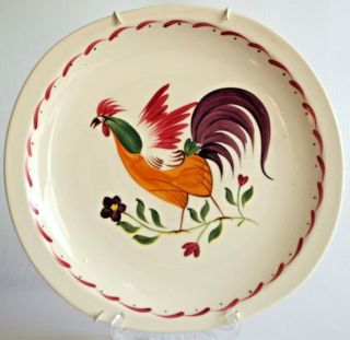 Rooster Royal Swan England " Flamingo " Rare Vintage Rooster Plate 10 1/4 Inc1956