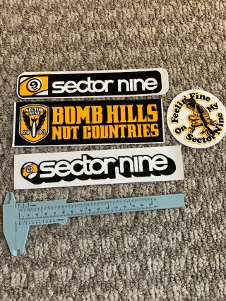Nos Sector 9 Longboard 4 Stickers Rare Old Stock I Feel Fine On My Sector 9
