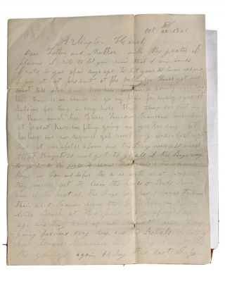 Rare Origianl 1861 Civil War Soldier Letter By Thomas Seals
