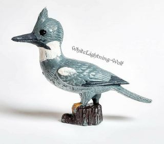 Rare Vintage Hong Kong Plastic Kingfisher Bird Animal Figure