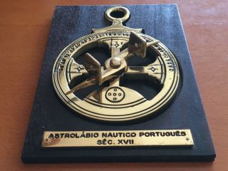 Antique And Rare Portuguese Astrolabe Made Of Brass,  Xvii Century