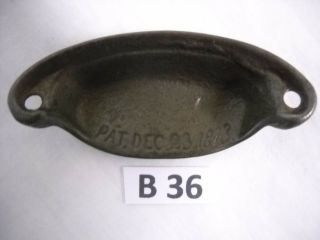 ANTIQUE EASTLAKE CAST IRON DRAWER BIN PULLS 1873 2