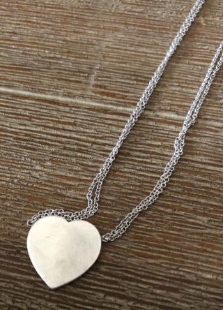 Tiffany and co Return To Tiffany Heart Pendant Double Chain Necklace 16 