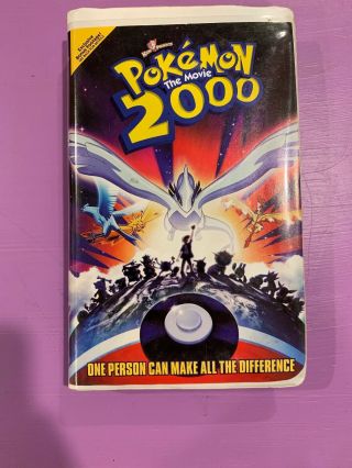 Rare Vintage Pokemon The Movie 2000 Vhs Clamshell Case Tape Pikachu