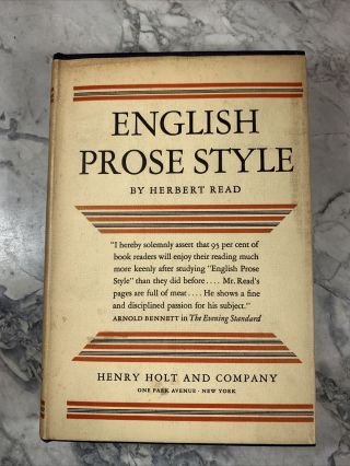 1928 Antique Book " English Prose Style "
