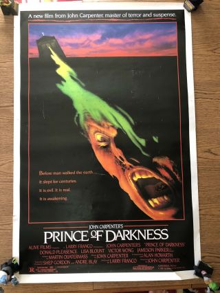 Rare Theatrical Prince Of Darkness One Sheet Carpenter Poster 1987
