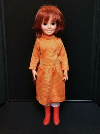 Vintage 1971 Ideal Movin And Groovin Crissy Doll With Boots 18 "
