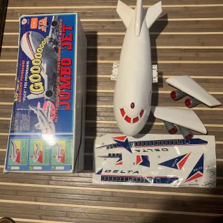 Vtg 1988 Jumbo Jet 747 Airplane Toy Aircraft Airplane Very Rare Delta Edition