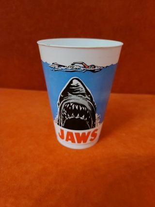 Rare Vintage 1975 Jaws Movie Promotional Slurpee Cup / Tumbler Spielberg