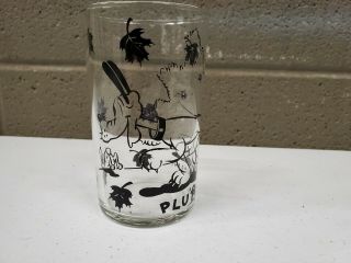 1937 W.  D.  Ent.  Walt Disney Pluto 4.  25 " Tall Juice Glass Rare Htf (dd)