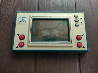 Vintage Nintendo Game Watch Egg Wide Screen Rare