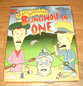 Box Only Beavis And Butt - Head Bunghole In One Pc Video Game Windows Rare Vintage