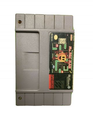 Ms Pac Man 1991 Snes Nintendo Game Cartridge Rare Collectible