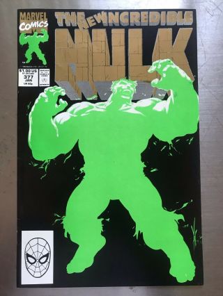 The Incredible Hulk 377 (1991 Marvel) - Rare 2nd Print - Nm