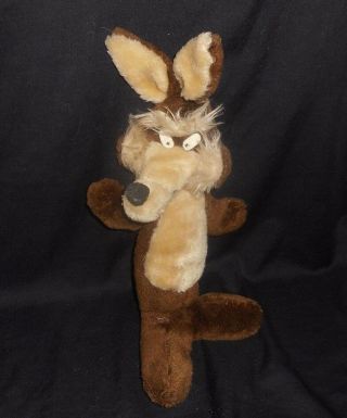 13 " Vintage 1977 Dakin Wile E Coyote Warner Bros Stuffed Animal Plush Toy Brown