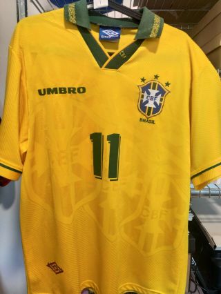 Rare 1994 Romario Brazil World Cup Fifa Shirt Jersey Camiseta Maillot Brasil