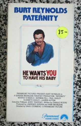 Paternity Vhs 1981 (rare First Edition) Burt Reynolds Beverly Dangelo Comedy