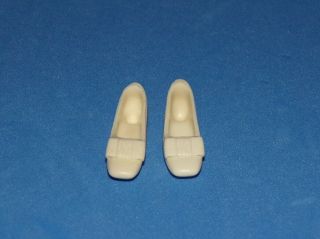 Vintage Barbie Stacey Midge White Japan Soft Squishy Bow Shoes Vhtf Exc