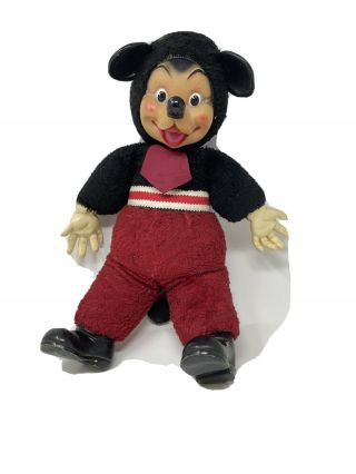 Rare Vintage My - Toy Mickey Mouse Plush Doll.  Made In The Usa,  My Toy Creation