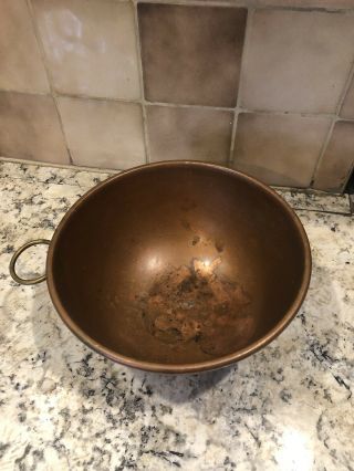 Hand Made Antique Copper Kitchen Mixing Bowl