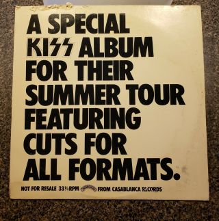 Kiss Special Album For Their Summer Tour 1976 Rare Promo Lp Vinyl Beth