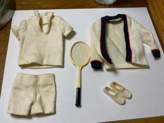 Vintage Barbie Ken Doll Time For Tennis Outfit 790 - Missing Accessories