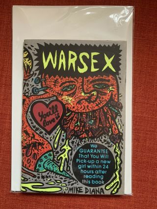 Warsex By Mike Diana Rare Boiled Angel Silk Screened Comic 2000