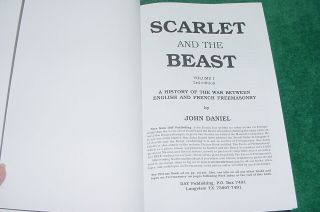 Rare Scarlet Beast John Daniel History English French Freemasonry Vol 1 3rd Ed 3