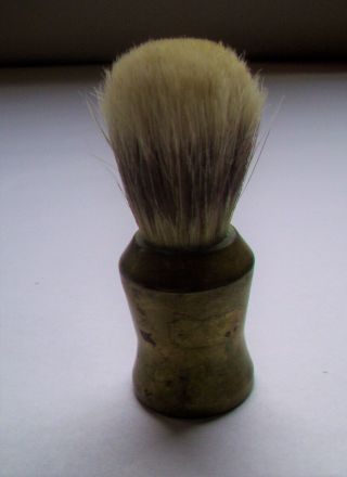 Antique Barbershop Collectible Old Brass Handle Vintage Shaving Brush