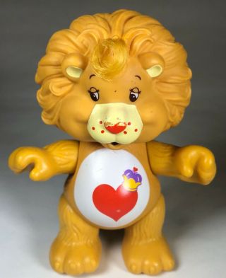 Vintage 1983 Kenner Care Bear Cousin Brave Heart Lion Poseable Pvc Figure