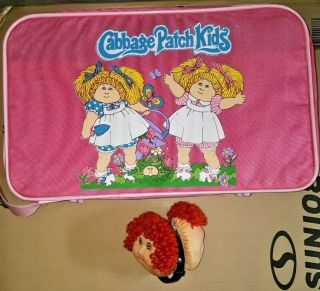 Vintage Cabbage Patch Kids Suitcase And Earmuffs - 1983