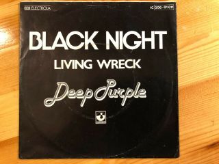 Deep Purple Black Night Living Wreck Re 7 45 Single Germany Ex Rare 1 German