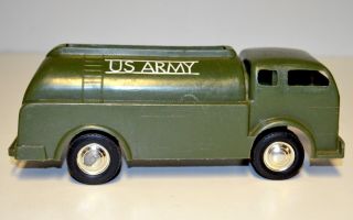 Rare Vintage 1960s Auburn Toys Plastic 9 - Inch Us Army Tanker Truck