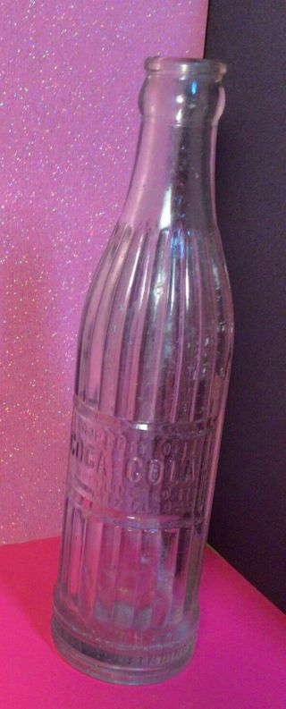 Coca - Cola Bottle Ribbed Straight Side - Rhinelander Wis - Old Vintage Antique Rare