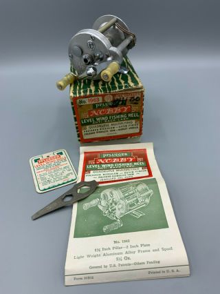 Vintage Pflueger Nobby No.  1963 W/box,  Paperwork,  Wrench