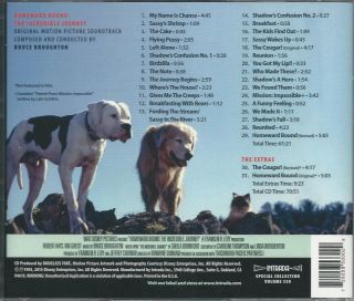 HOMEWARD BOUND The Incredible Journey / Bruce Broughton / Rare Intrada CD OOP 2