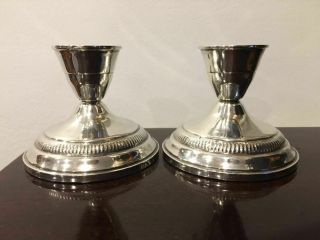 Vintage Columbia Weighted Sterling Candleholders