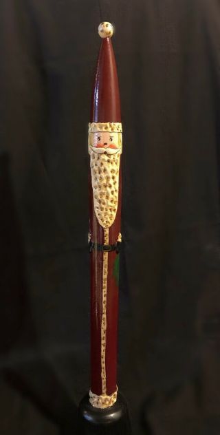 Vintage Totem Pole Santa Claus Christmas Decor - Rare & Unique - 21”