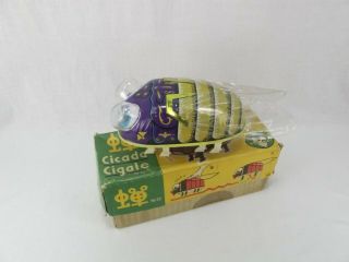 Tin Toy Rare Cicada Cigale Me 821 China Battery Operated Vintage Boxed Rare