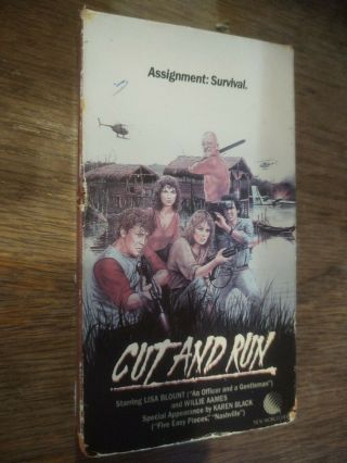 Cut And Run Vhs 1985 Lisa Blount Willie Aames Valentina Forte Ultra Rare