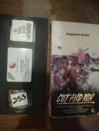 CUT AND RUN VHS 1985 Lisa Blount Willie Aames Valentina Forte ULTRA RARE 3