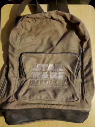 Vintage Rare Star Wars Episode 1 The Phantom Menace Backpack
