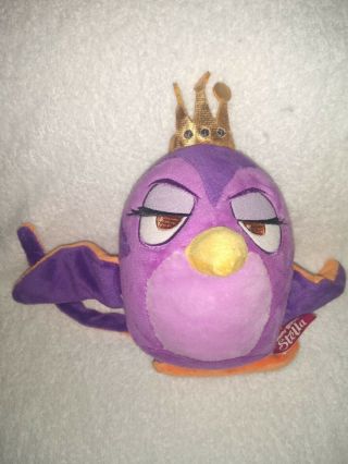Rare 5” Angry Birds Stella Gale Plush Purple Queen Of Pigs Bendable Tail